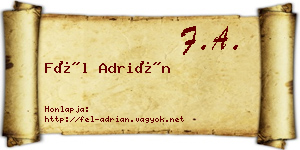 Fél Adrián névjegykártya
